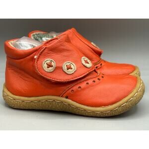 Livie & Luca Orange Leather Kids booties